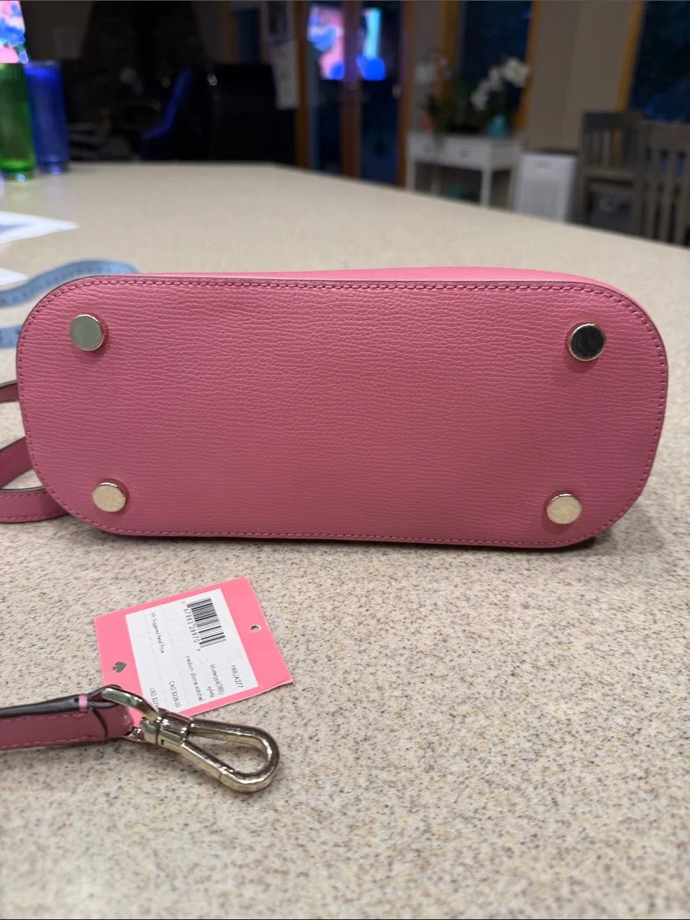 kate spade blustery pink “SylviaPebbled  medium Dome Satchel w/ Removable Strap